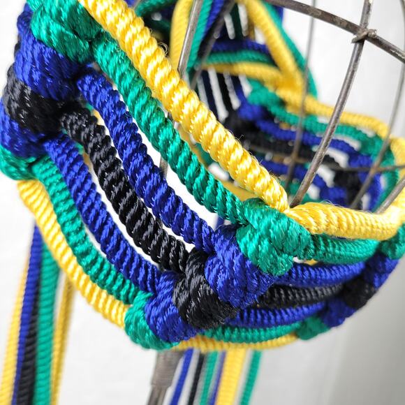 VTG Yves Saint Laurent Trimmings Woven Rope Belt Womens Statement Fringe Boho main image 15